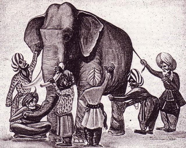 Tính khách quan trong việc đánh giá hình dáng của con voi