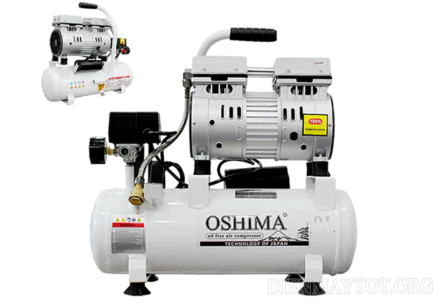 Máy bơm hơi mini không dầu Oshima 9 lít