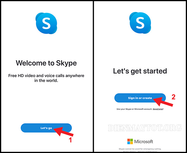 Tạo tài khoản Skype